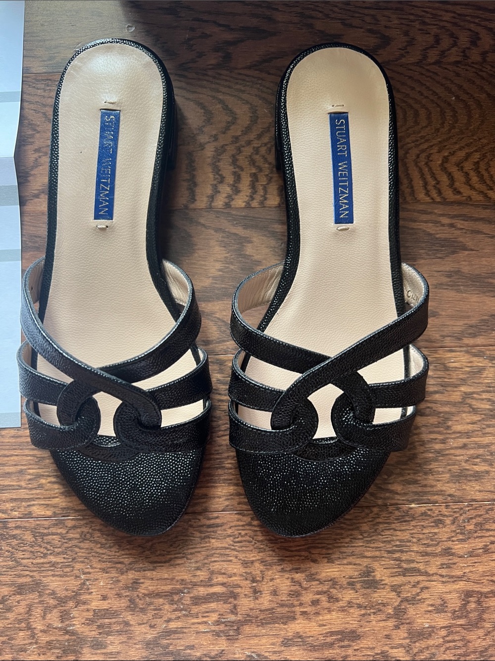 Stuart Weitzman Black Strappy Slide Mules

NWT